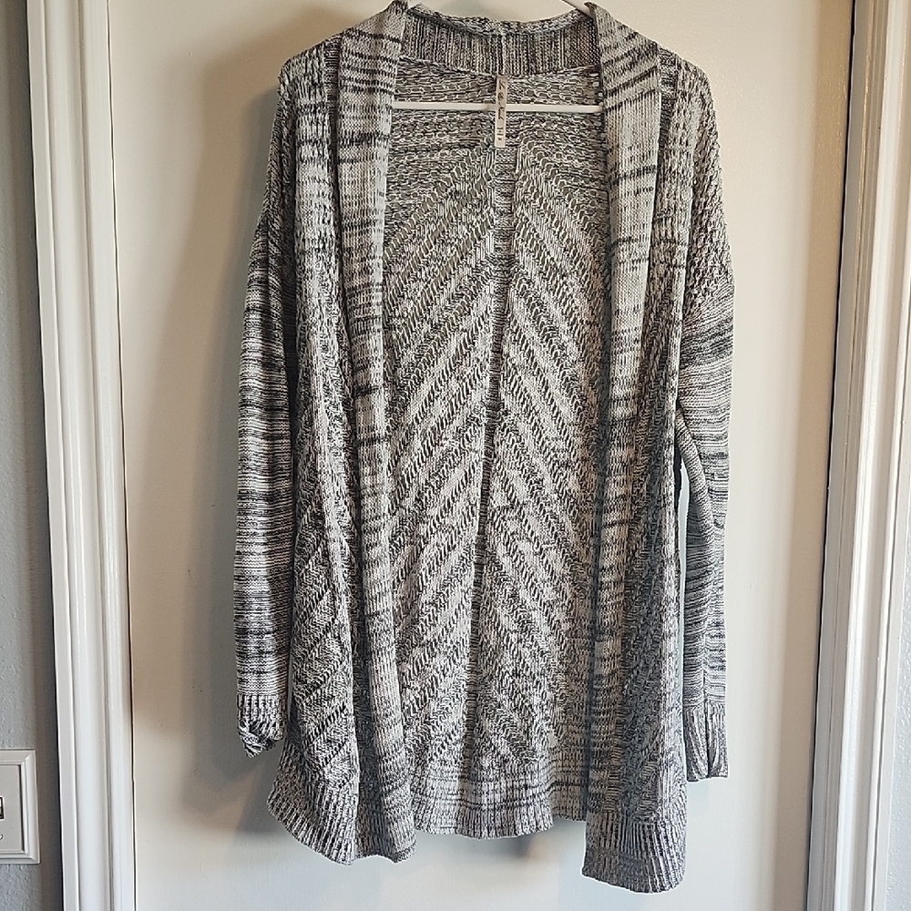 Gray Knit Women's Cardigan Sweater